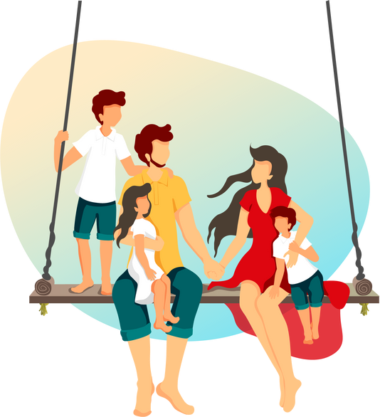 Family on a Swing