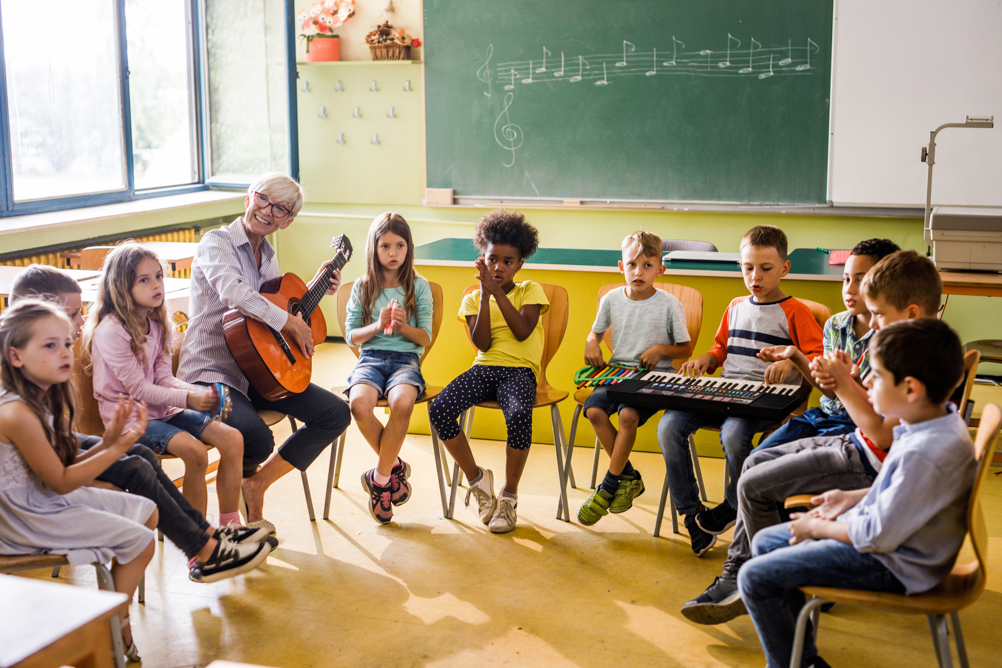 Music class at elementary school!